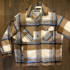 Zara plaid shacket size Medium